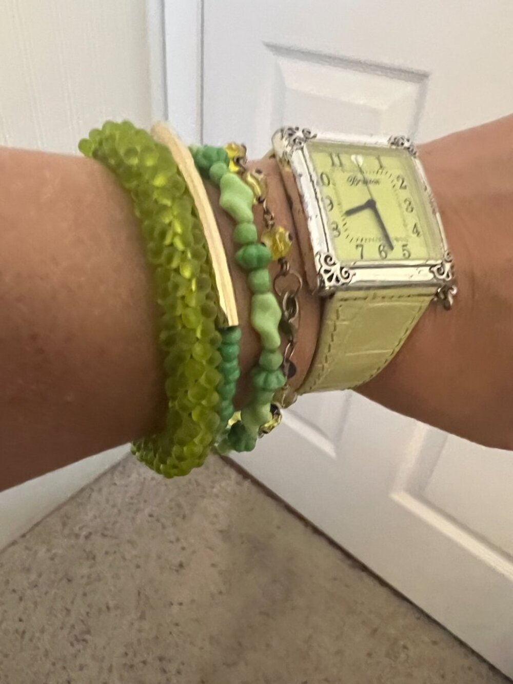 Brighton Green Watch & Beaded Bracelet Stack Set – St. Moritz